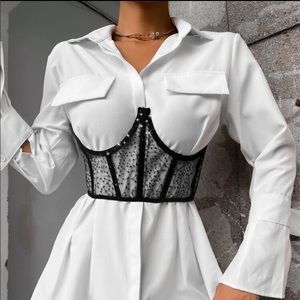 Sequent lace up sheer corset